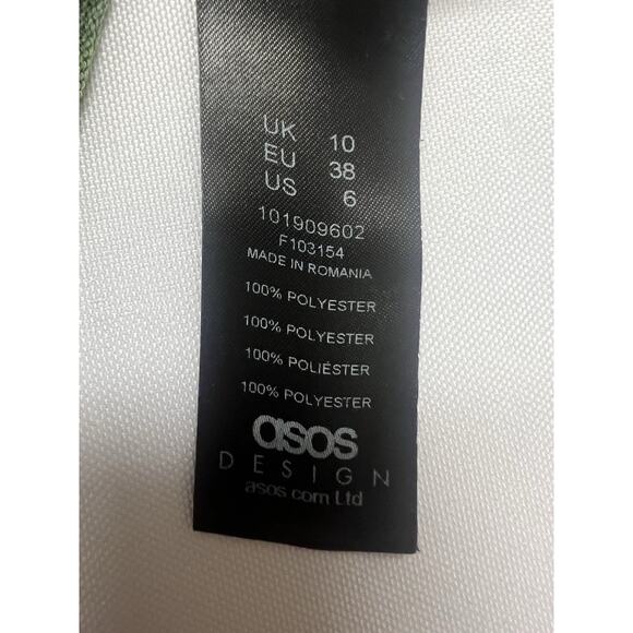 ASOS Design Green Cut Out Maxi Dress Halter Size 6 Resortwear Vacation Beach - Picture 6 of 12